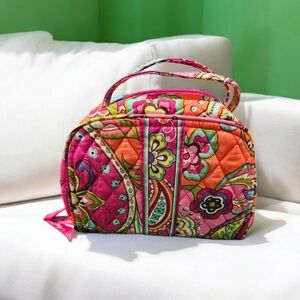 Vera Bradley Pink and Orange Cosmetic Bag